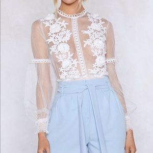 Nasty Gal I’ll See To It Floral Bodysuit